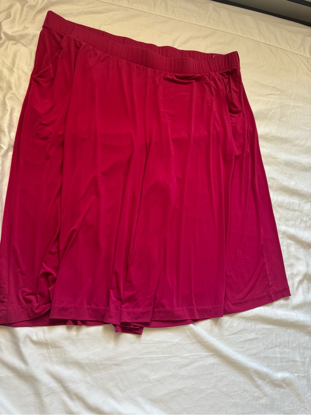 Lane Bryant Bright Pink Skirt with Elastic Waistband